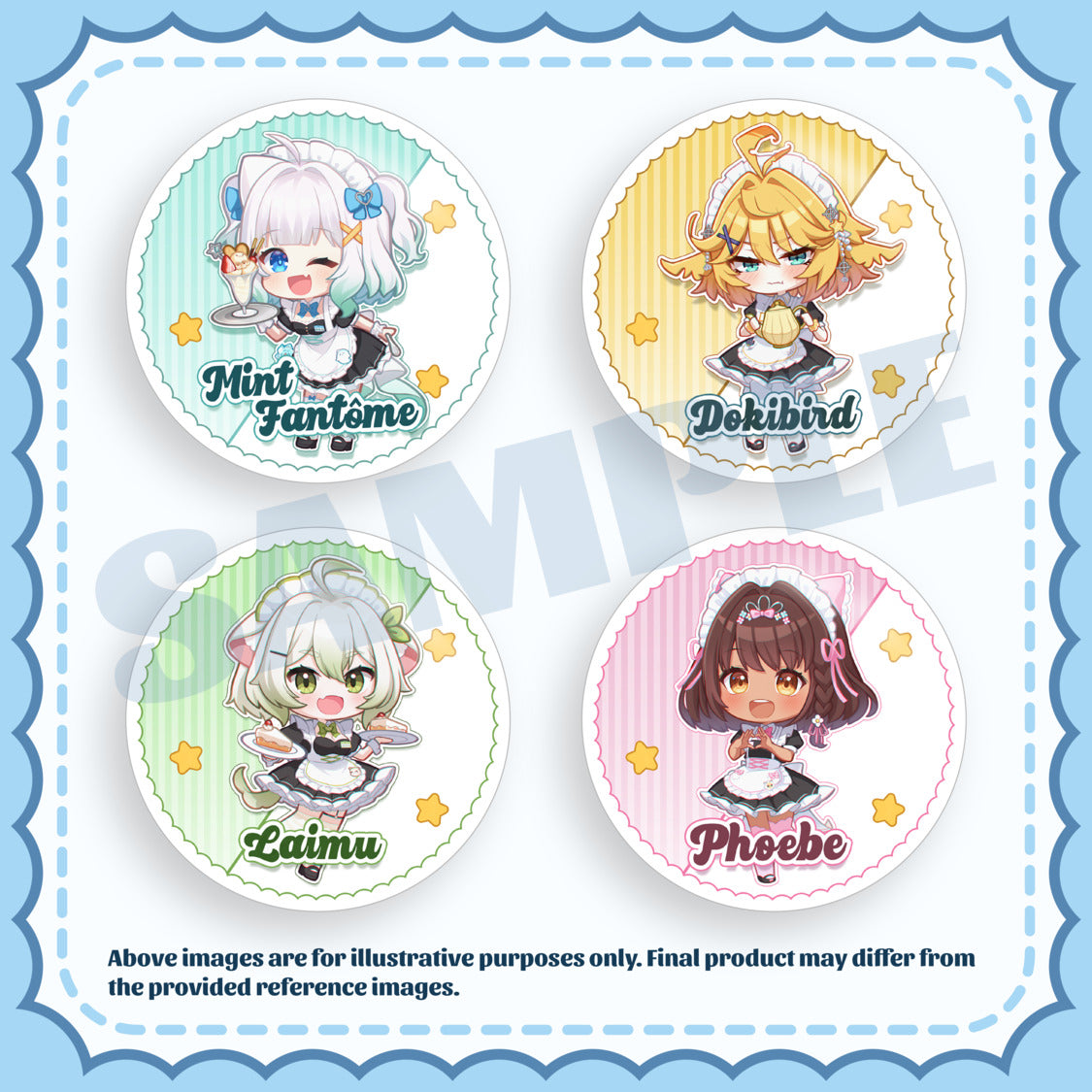 [PREORDER] #VMaidInvasion Can Badges (Chibi Art)
